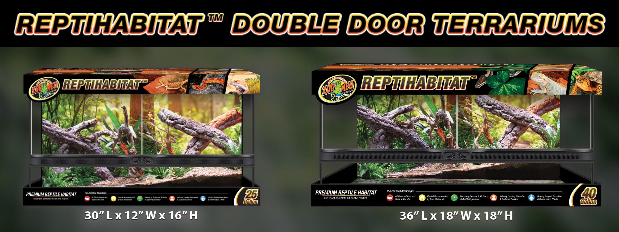 Add a small piece of nature and tranquility to your home or office! These Double Door Naturalistic Terrariums. 