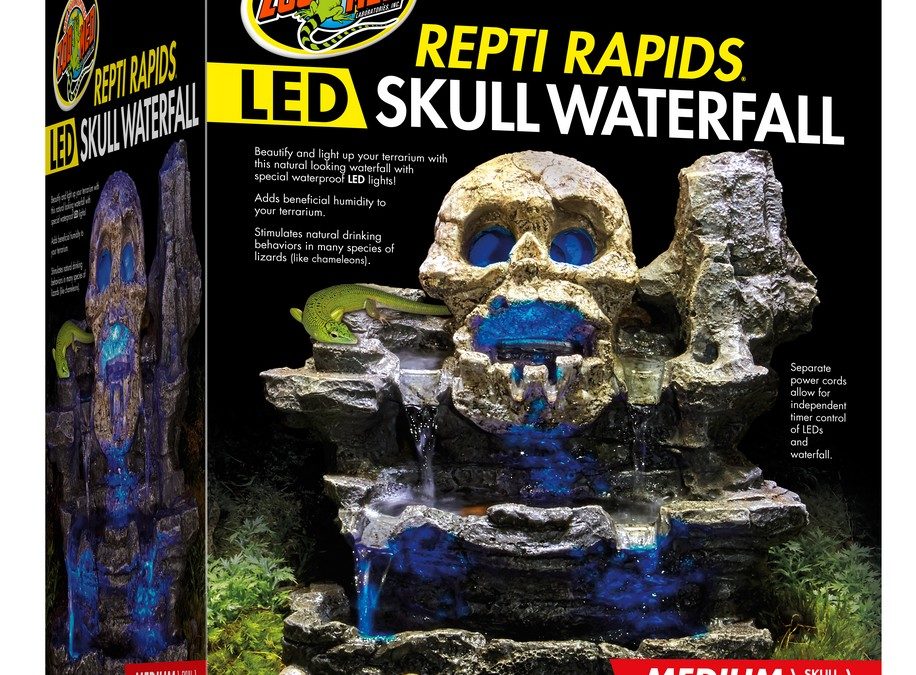 Repti Rapids® LED Waterfall – Medium Skull