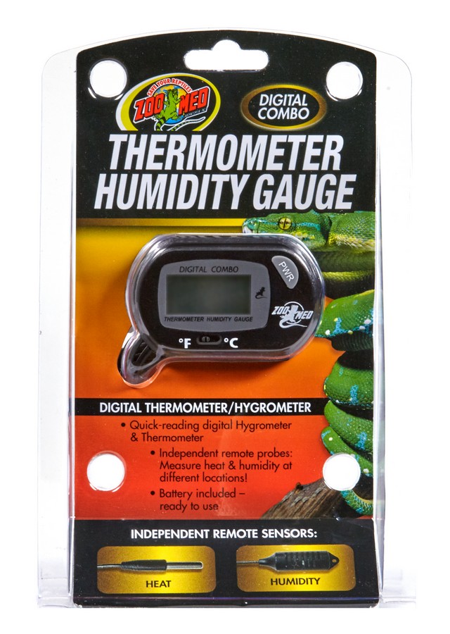 Zoo Med Economy Analog Dual Thermometer & Humidity Gauge Reptile Terrarium 